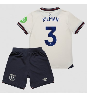West Ham United Max Kilman #3 Replica Away Stadium Kit for Kids 2025-26 Short Sleeve (+ pants)